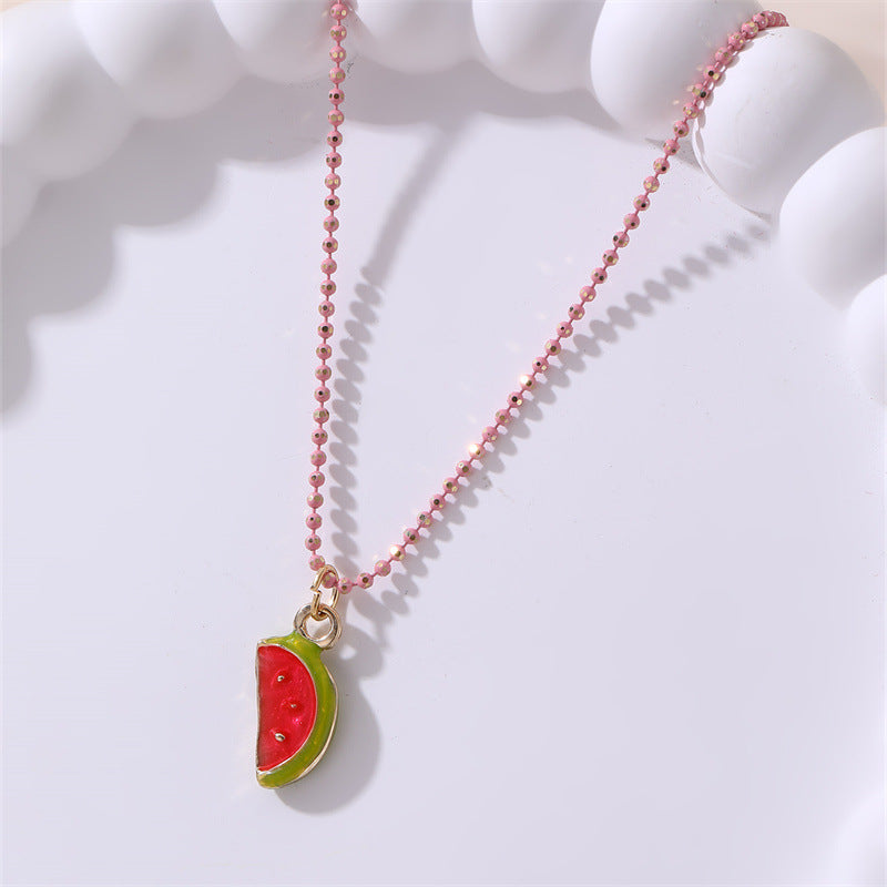 Cute Giraffe Pendant Necklace for Girls with Bowknot Design, Glass Bead Accents, Alloy Charm, Sweet Floral Pattern, Adjustable Length Chain