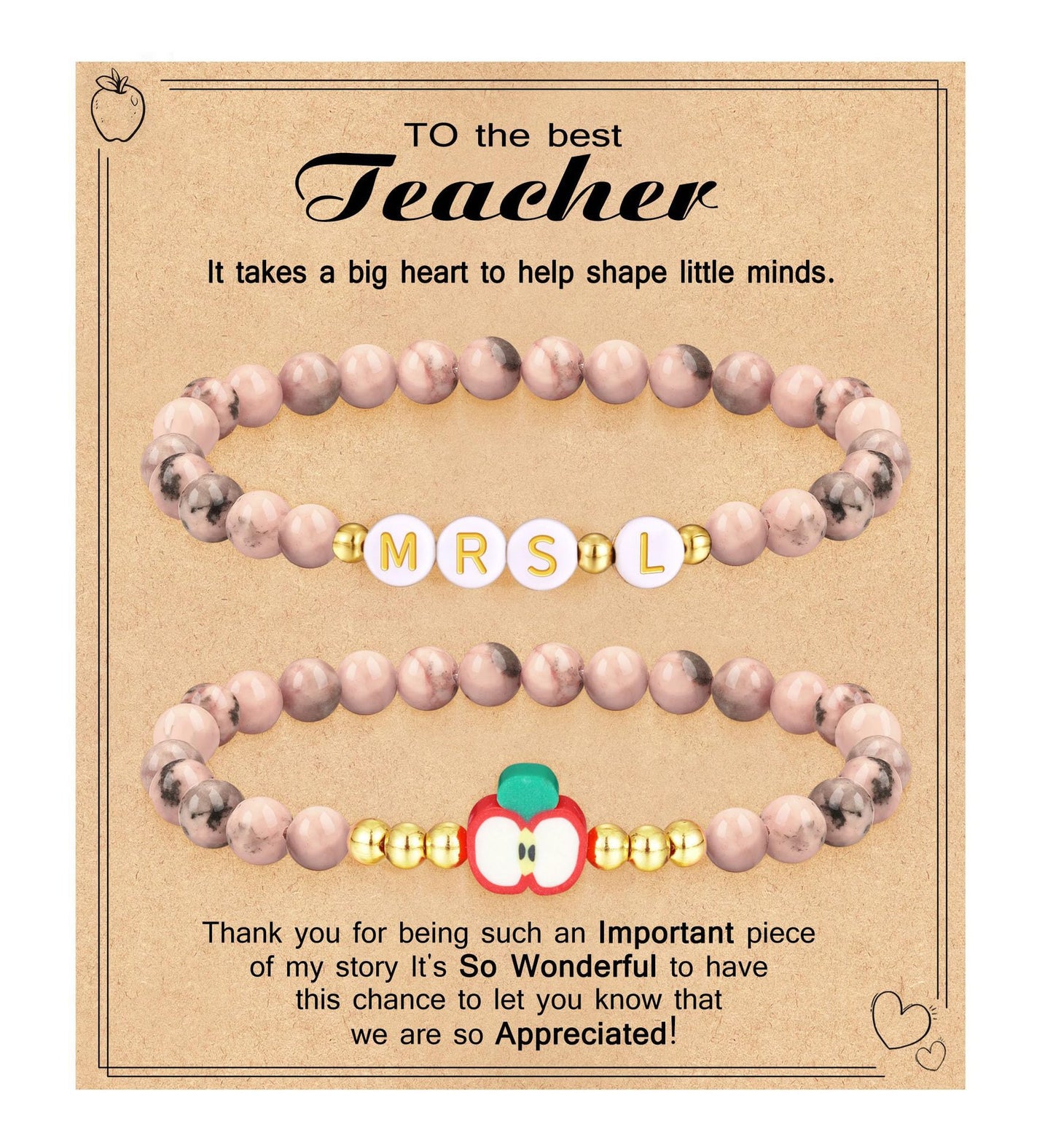 Minimalist Zebra Print Letter Geometric Hand-woven Bracelet Set for Women