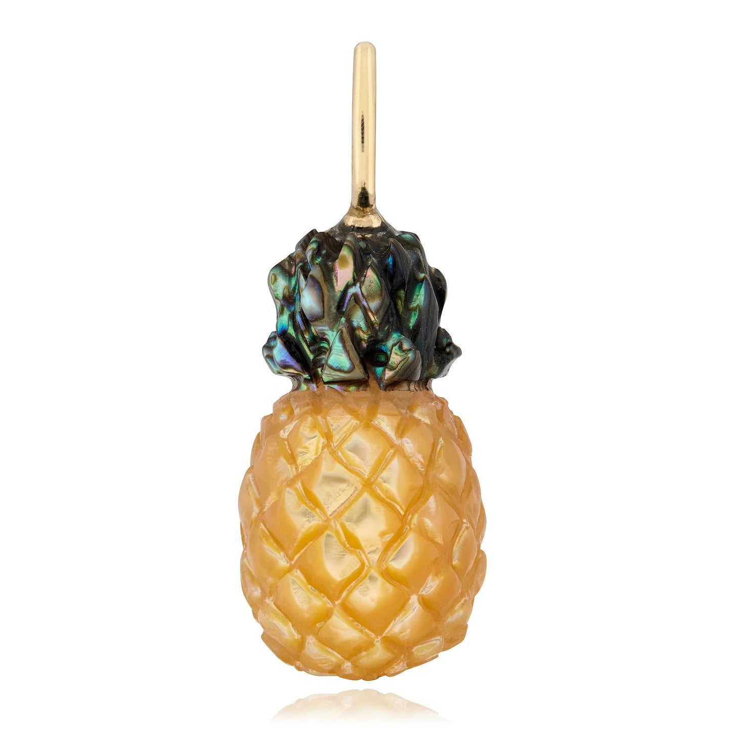 Fruit Charm Bar Brass Plated Corn Chain Necklace Unisex 9g
