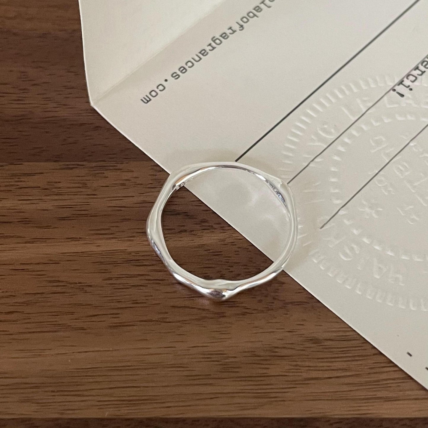 Minimalist 925 Sterling Silver Geometric Plated Ring