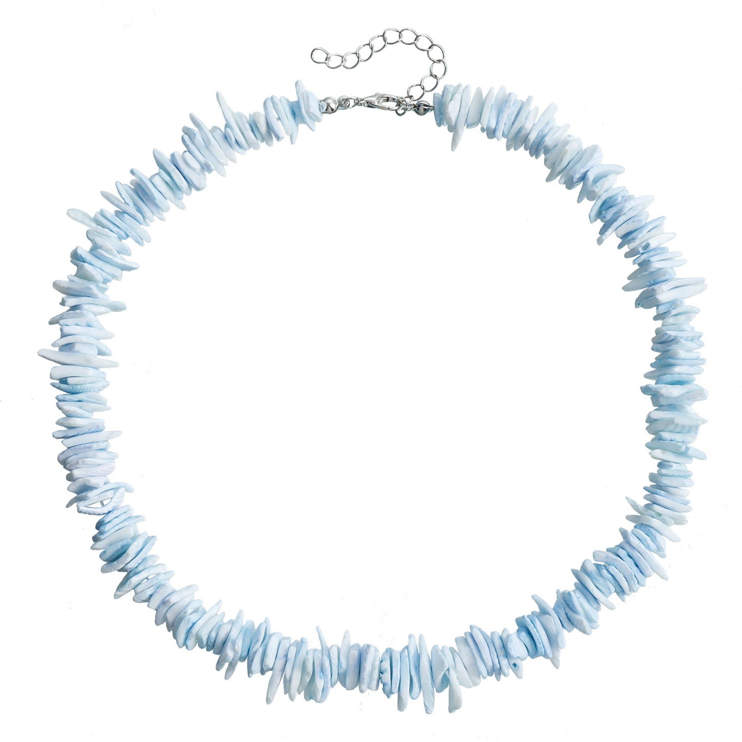 Collar de moda con colgante de concha irregular geométrica para mujer con acabado galvanizado