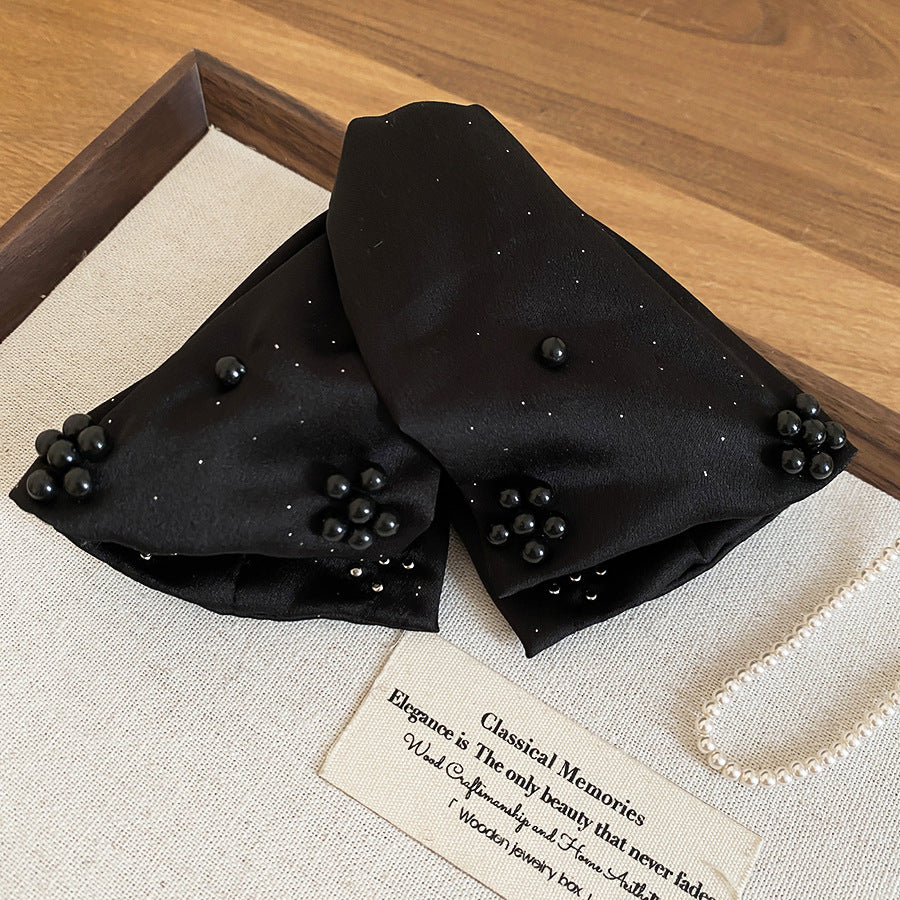 Fermaglio per Capelli Triangolare in Acrilico Stile "Old Money" Vintage con Intarsio di Strass da Donna