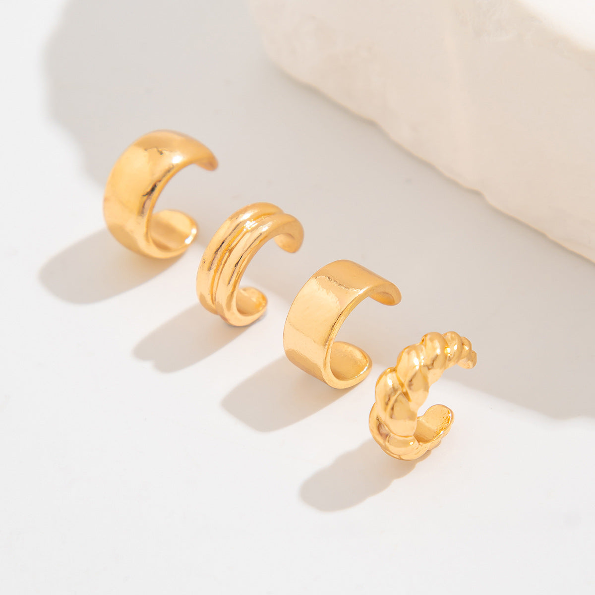 Vintage Geometric Irregular Zinc Alloy Plated Earrings for Women