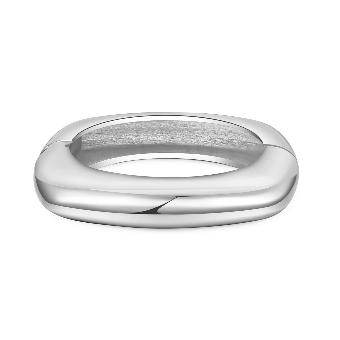 Braccialetto a molla geometrico minimalista quadrato lucido effetto metallo con apertura regolabile per donna e uomo