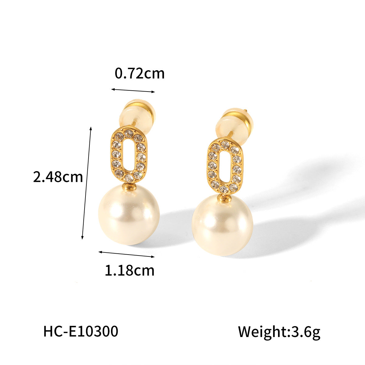 Orecchini a perno da donna in acciaio inossidabile a forma di cuore e fiocco in stile francese retrò con dettagli in perle e intarsi in strass