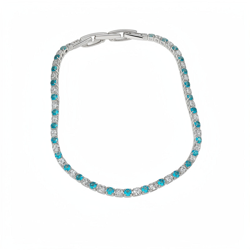 Minimalist Elegant Rectangle Geometric Brass Bracelet with Cubic Zirconia Inlay for Women