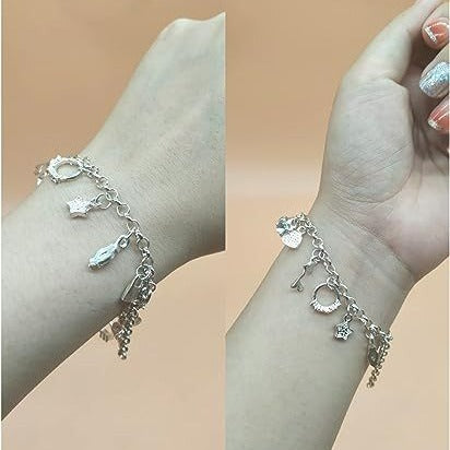 Natural Style Stainless Steel Plated Bracelet for Women and Teen Girls with Fresh Sweet Design