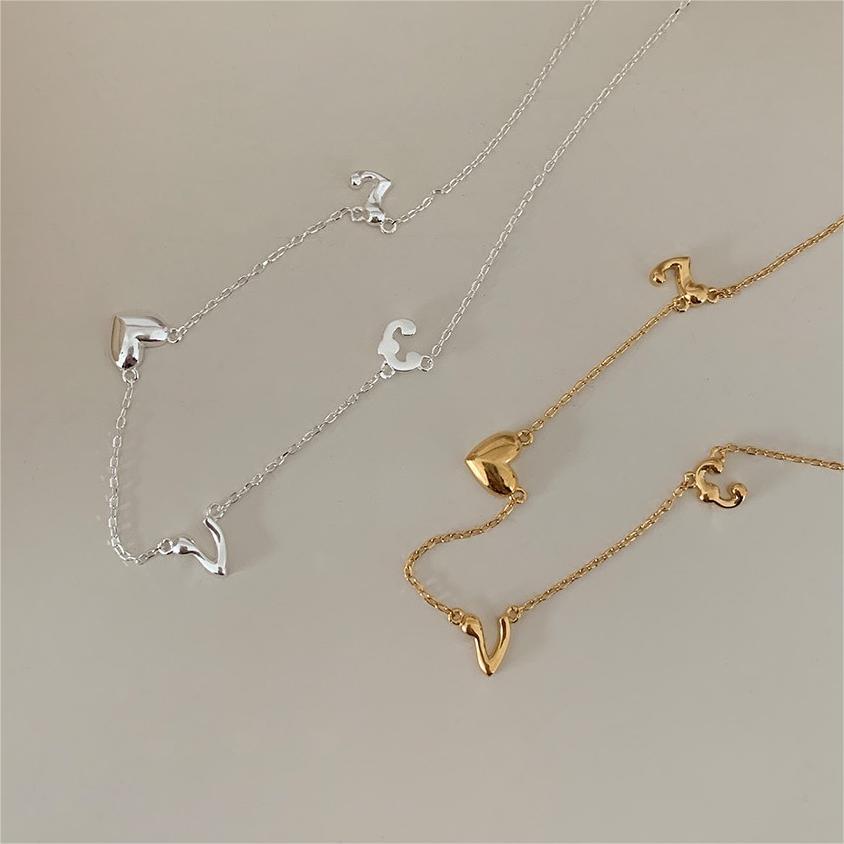 Minimalist Geometric Tulip Pendant Necklace in 925 Sterling Silver with Gold Plating on Cross Chain
