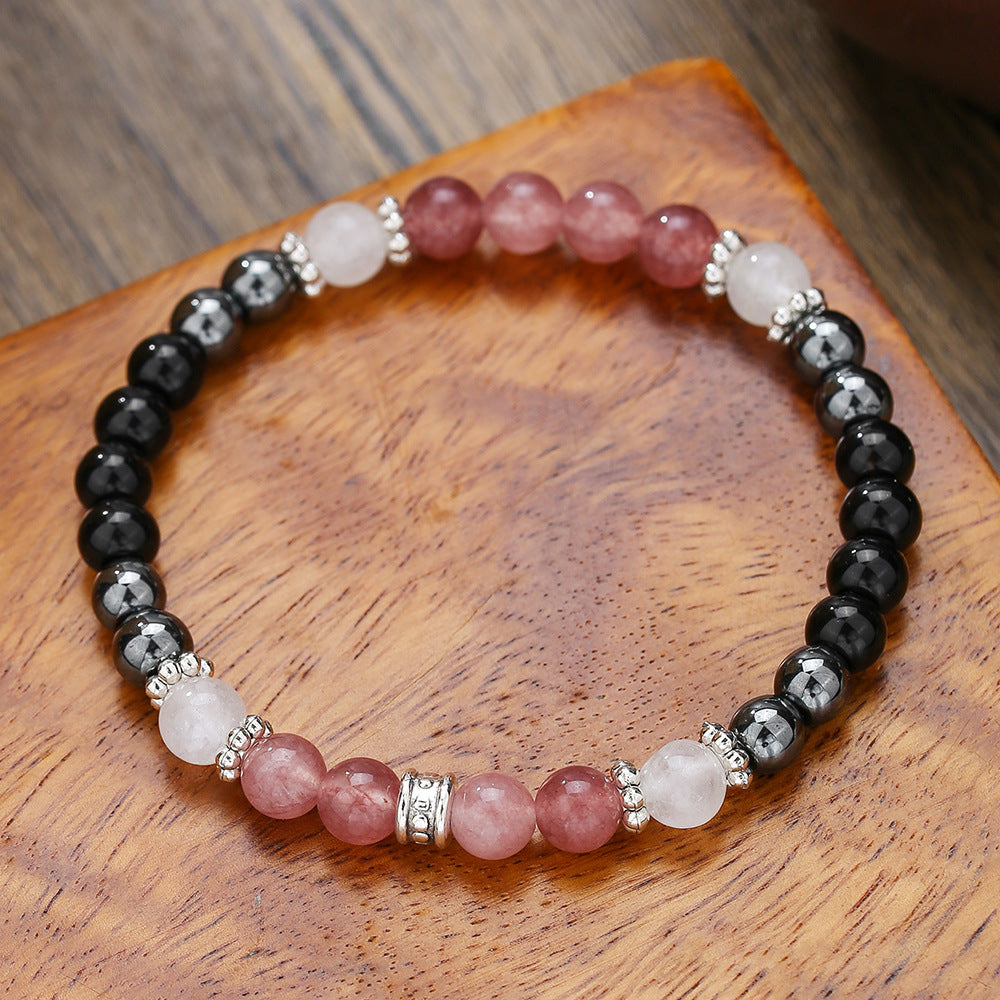 Fashion Casual Business Crystal Beaded Bracelet Unisex Hand Jewelry