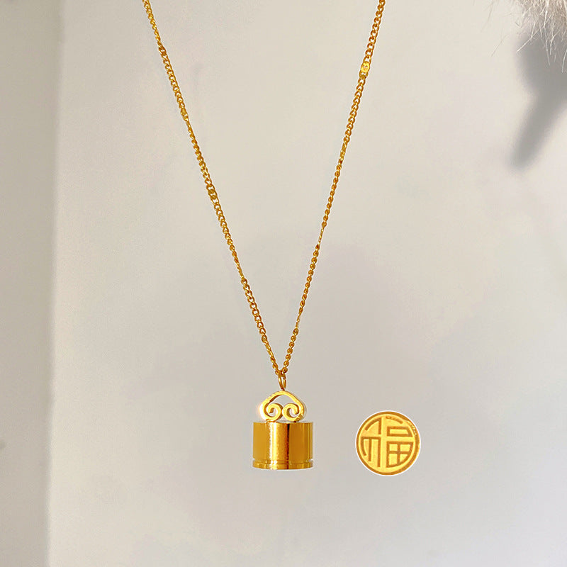Elegant Geometric Titanium Steel Plated Necklace for Women