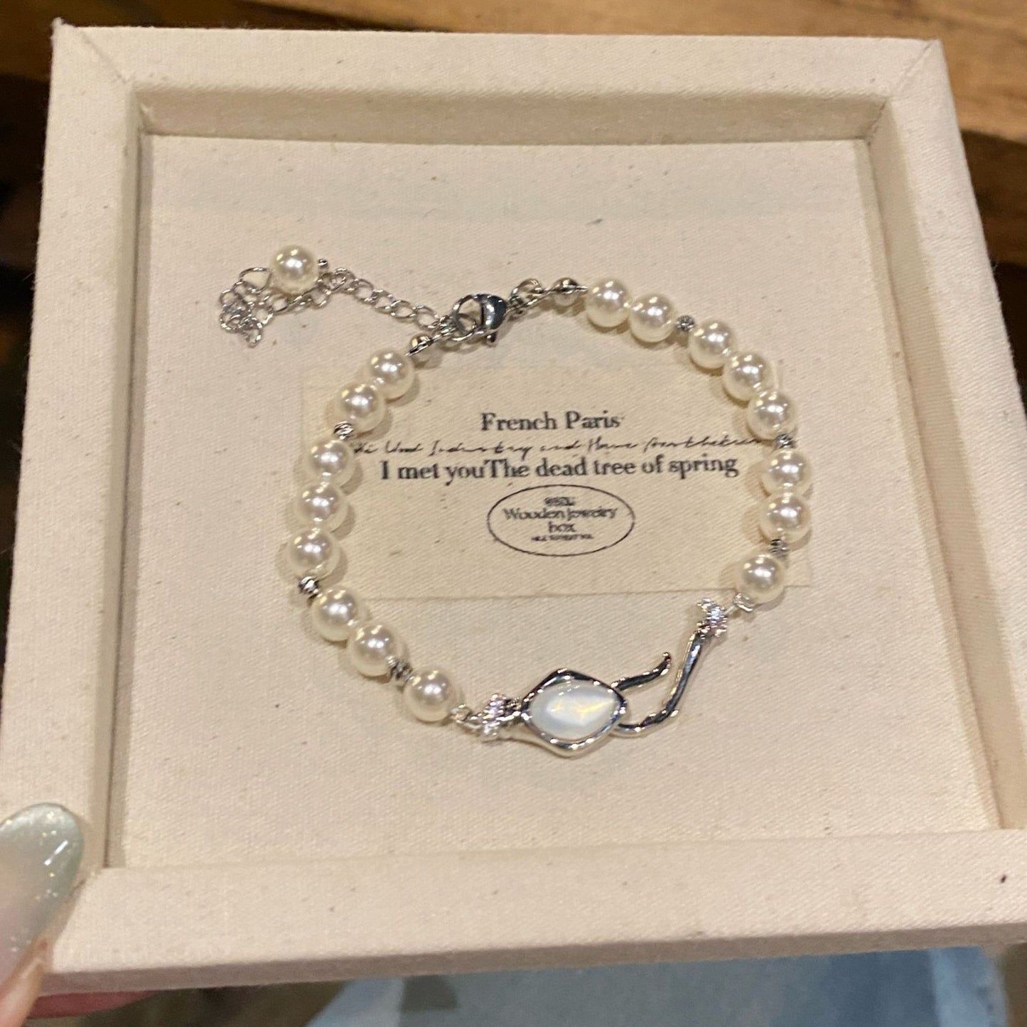 Bracciale a forma di stella, stile vintage francese elegante, con perle e zirconi, per donne, gioiello minimalista di lusso