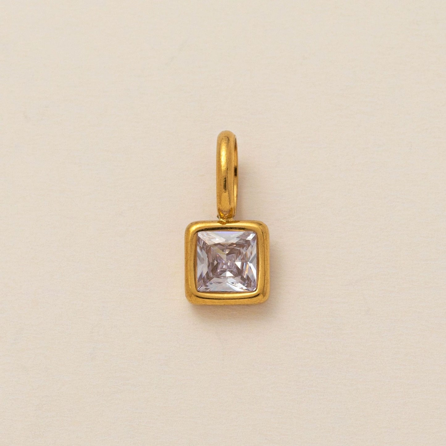 Vintage Geometric Stainless Steel 18K Gold PVD Plated DIY Charm Bar Necklace with 12 Birthstones