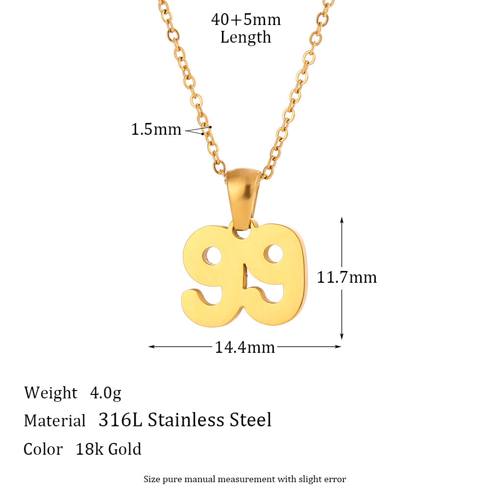 Minimalist Letter Pendant Necklace for Women Stainless Steel with 18K Gold Plating Classic Cut Design