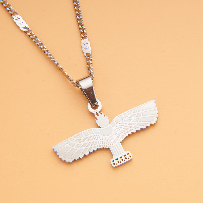 Minimalist Map City Pendant Necklace for Unisex in Stainless Steel with Titanium Steel Charm and Electroplated Finish