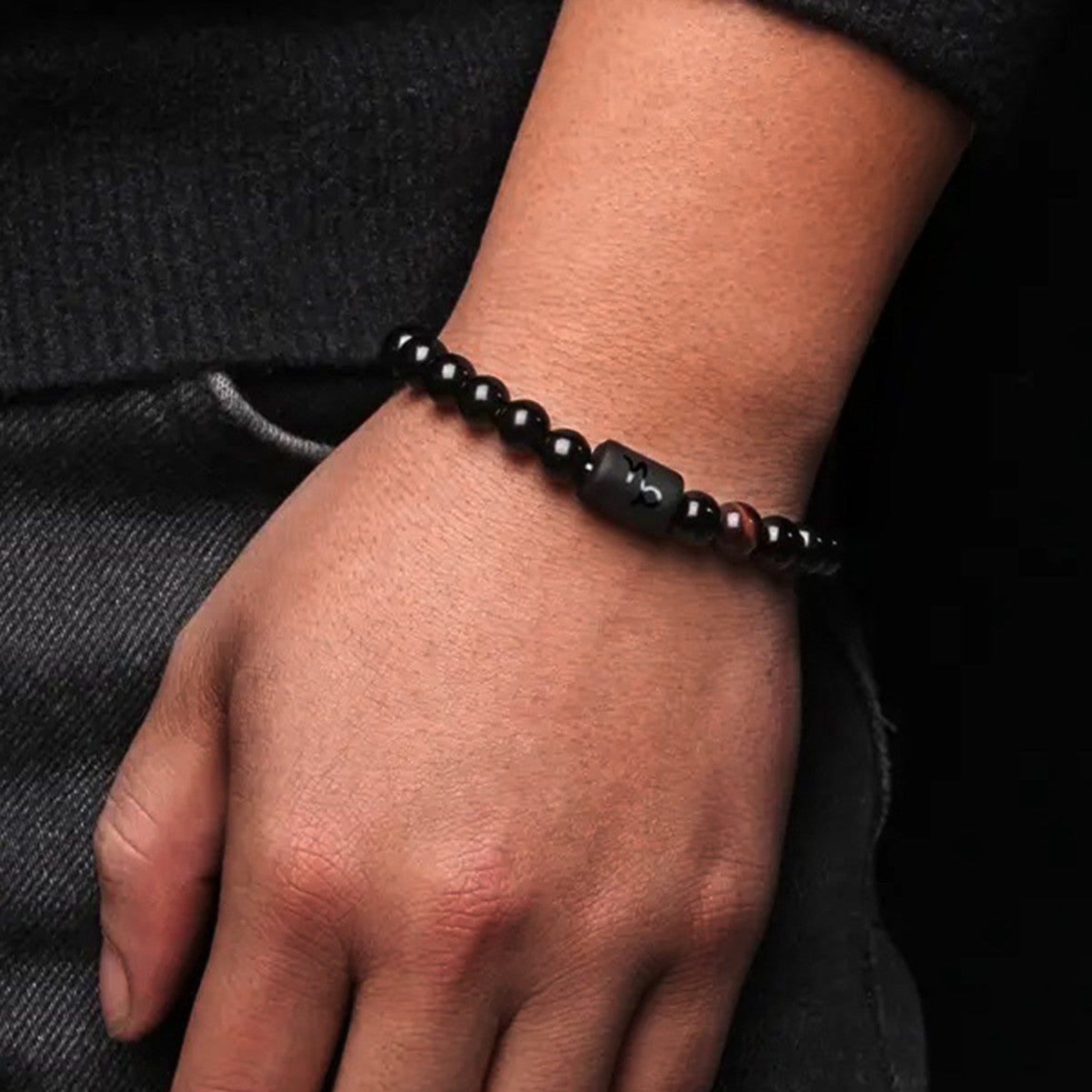 Unisex Natural Stone Zodiac Beaded Bracelet