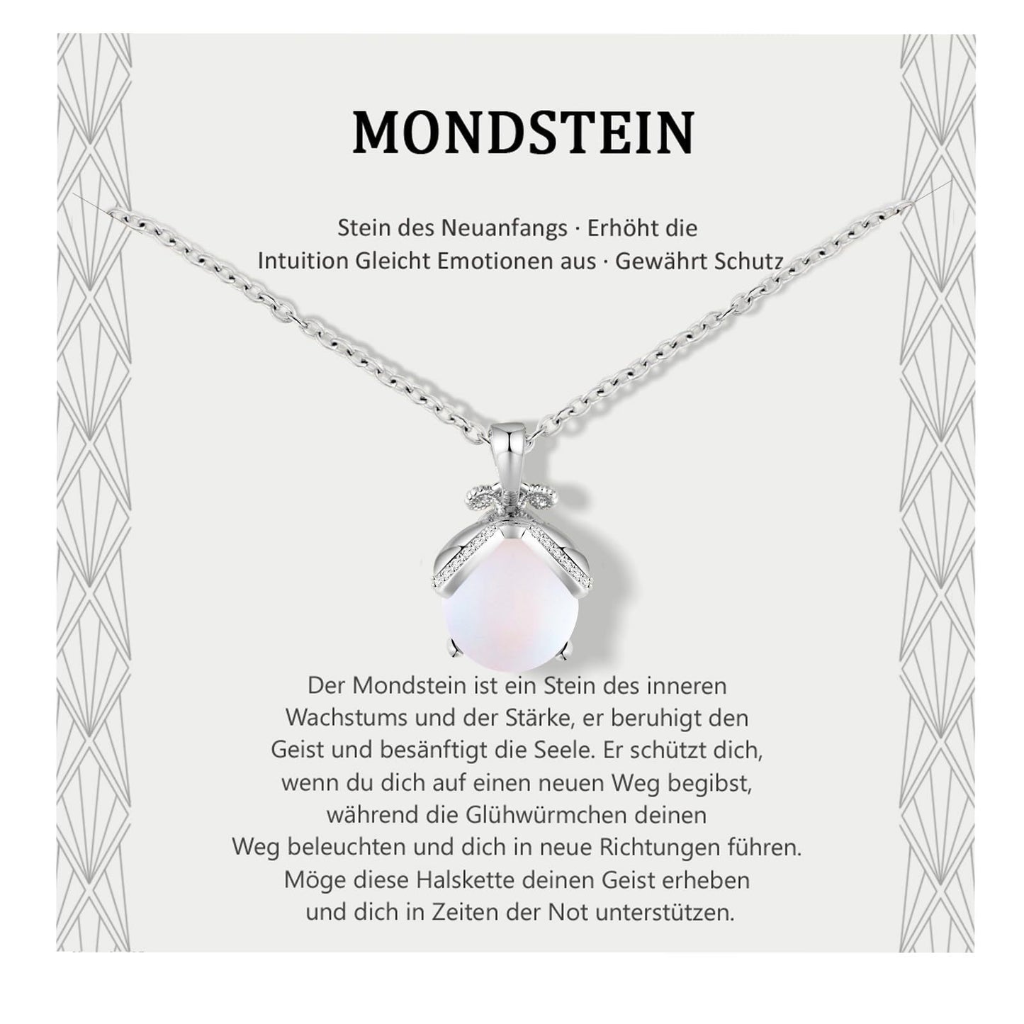 Luxury Plated Stainless Steel Curb Chain Necklace with Brass Firefly Pendant and Moonstone Inlay for Women
