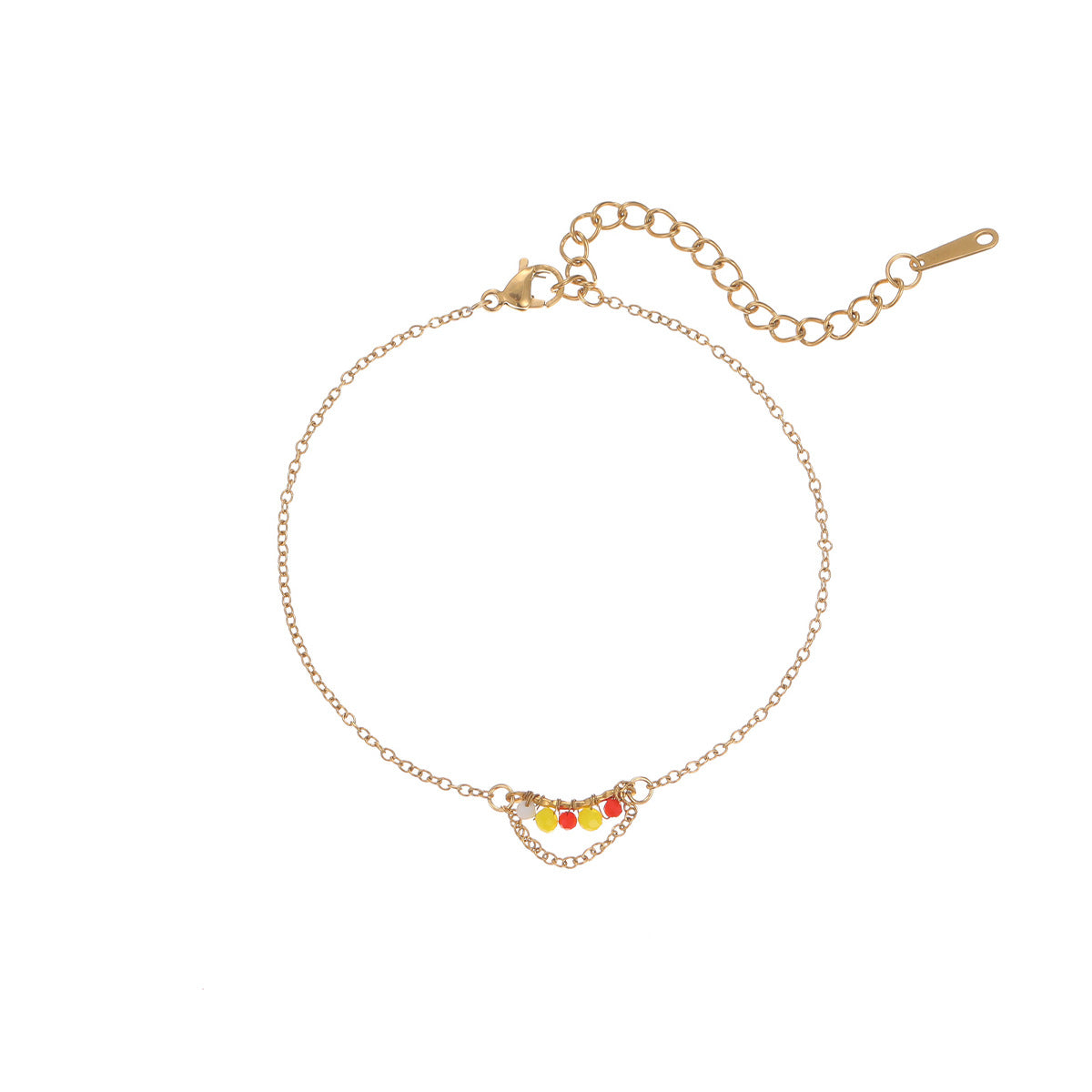 Minimalist Geometric Stainless Steel Bracelet with Plated Finish for Women