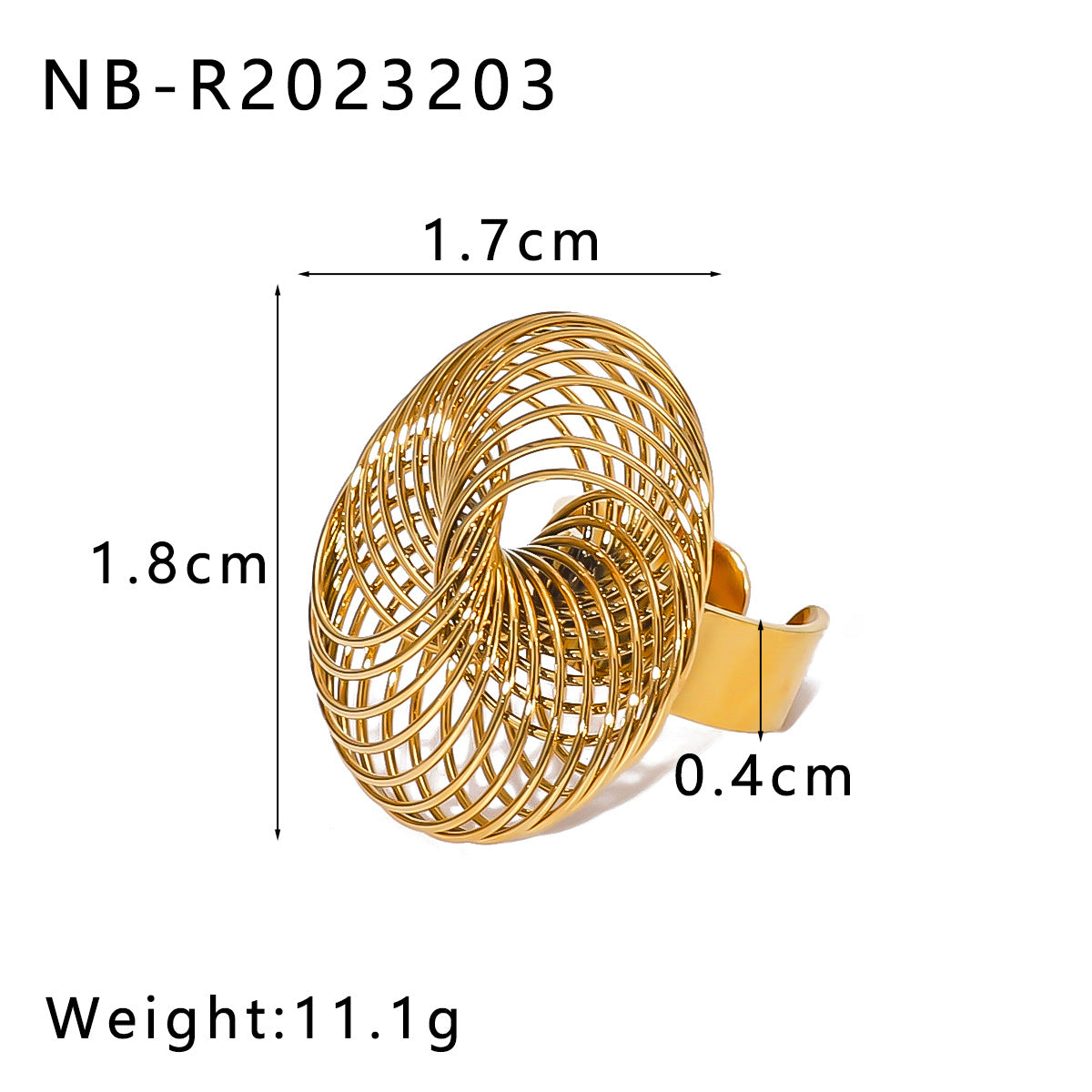 Anello per donna placcato in acciaio inossidabile geometrico vintage con design floreale e ovale