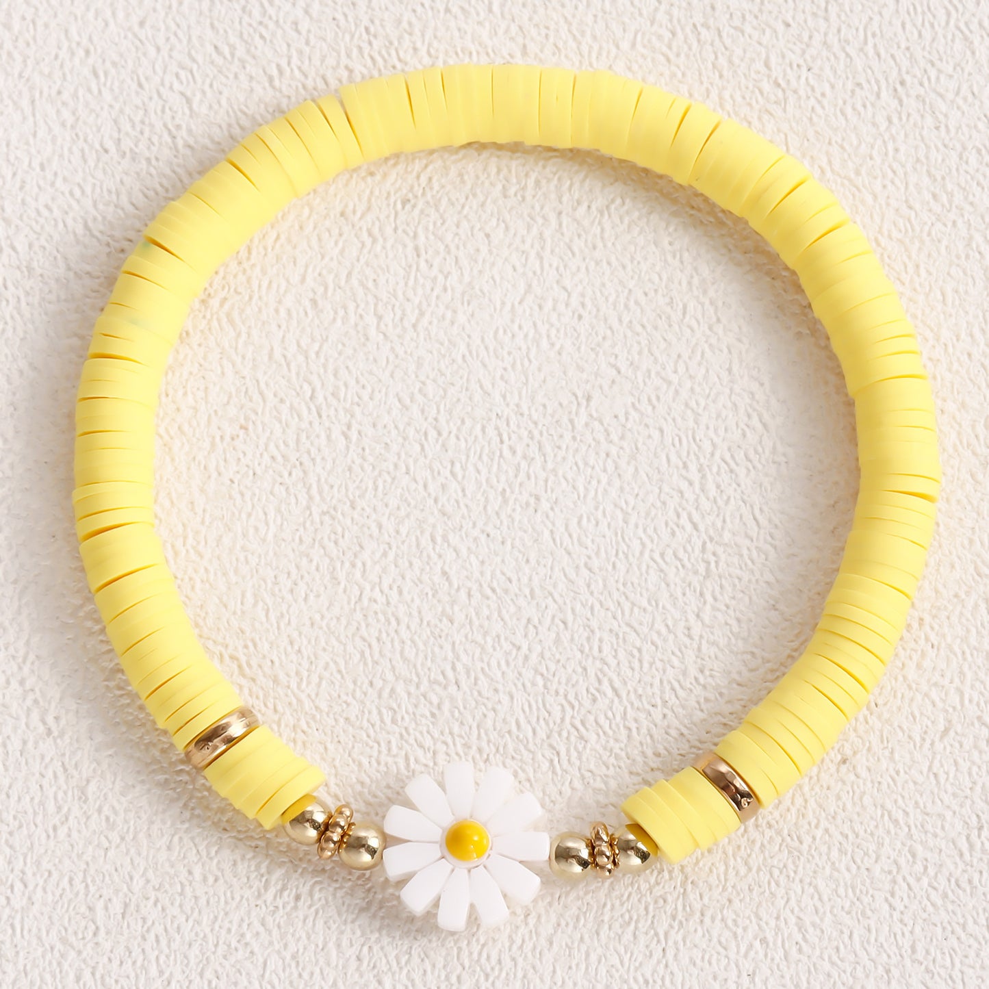 Casual Geometric Round Floral Resin Plated Bracelet for Women