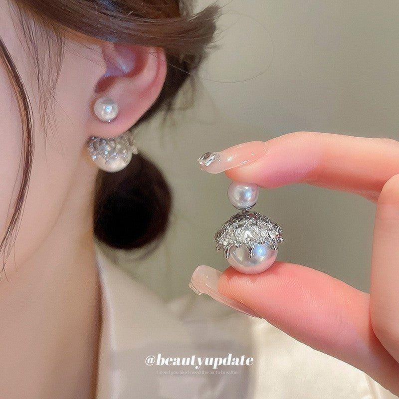 Pendientes de Flores Geométricas con Incrustaciones de Diamantes de Imitación en Cobre Bañado y Postes de Acero Inoxidable para Mujer, Joyería de Oreja de Lujo Minimalista y de Moda para el Día a Día
