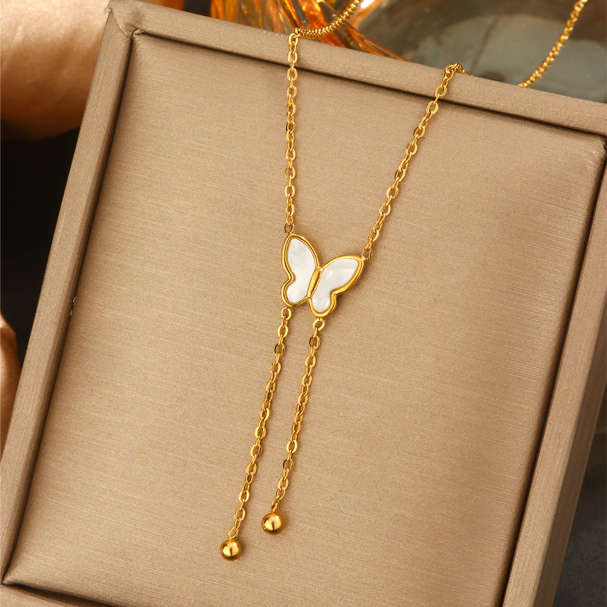 Elegant Titanium Steel Plated Multi-Layer Necklace with Heart Star Floral Geometric and Letter Pendants for Women