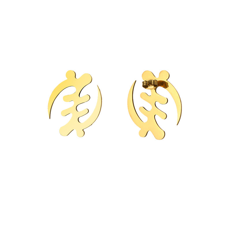 Pendientes de Acero Inoxidable Geométricos, Acabado Chapado en Oro, Joyería de Moda para Mujer, Regalo para Ella