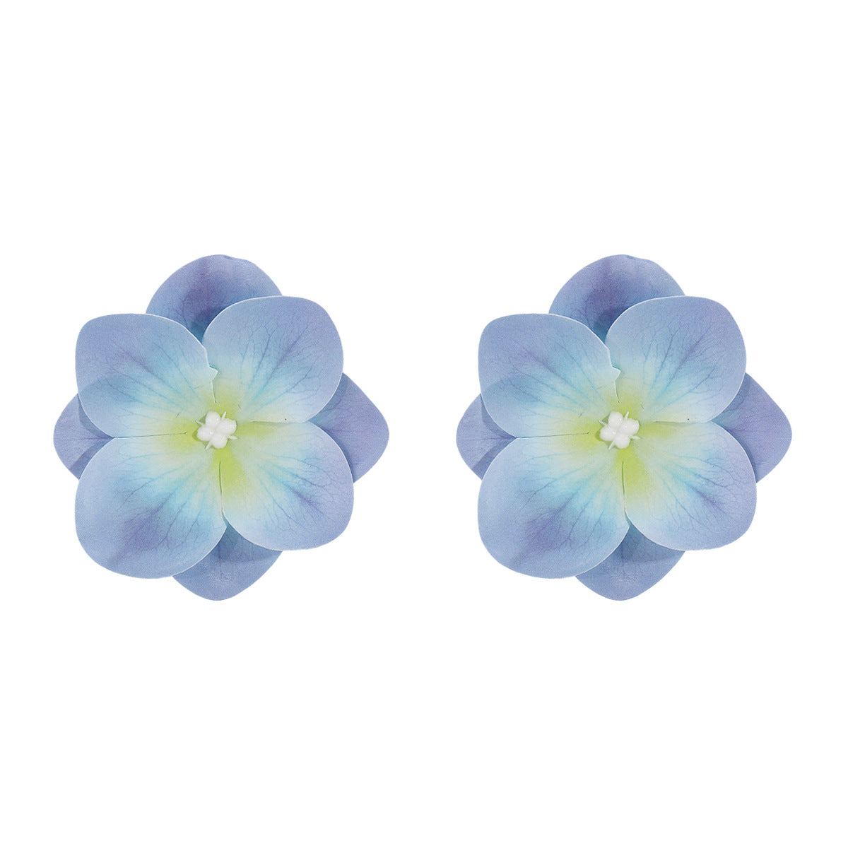 Pendientes de perlas con orquídeas florales frescas para mujer, diseño floral de tela hecho a mano, estilo de vacaciones de primavera y verano.