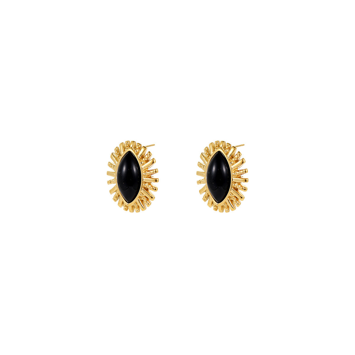 Minimalist Geometric Stainless Steel Stud Earrings with Plated Finish for Women