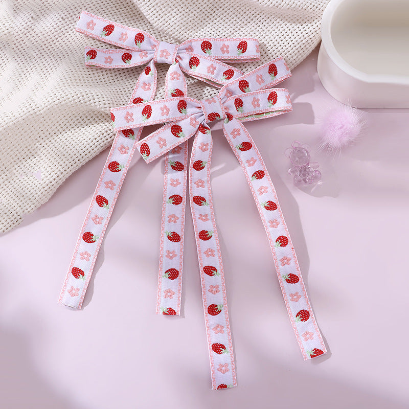 Fermaglio per capelli a forma di fiocco fatto a mano per bambine con finiture in pizzo, accessorio per capelli stile naturale
