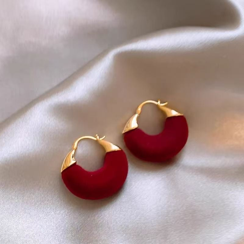 Orecchini a perno geometrici irregolari elettroplaccati di lusso da donna con perni in acciaio