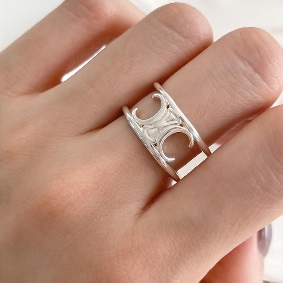 925 Silver Geometric Ring for Women Minimalist Office Chic Fashion Jewelry