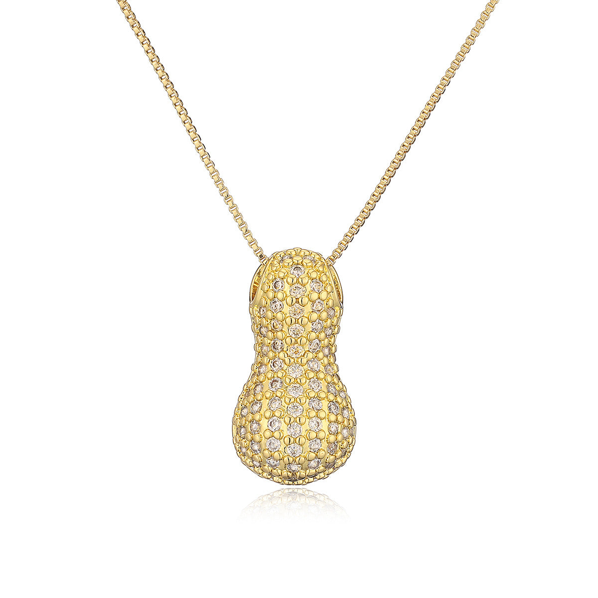 Collana a forma di lettera minimalista in rame placcato oro vero da donna