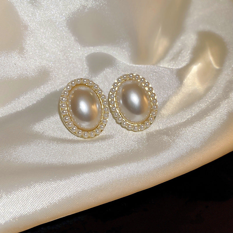 Vintage Geometric Earrings with Oxidized Copper and Steel Posts for Women