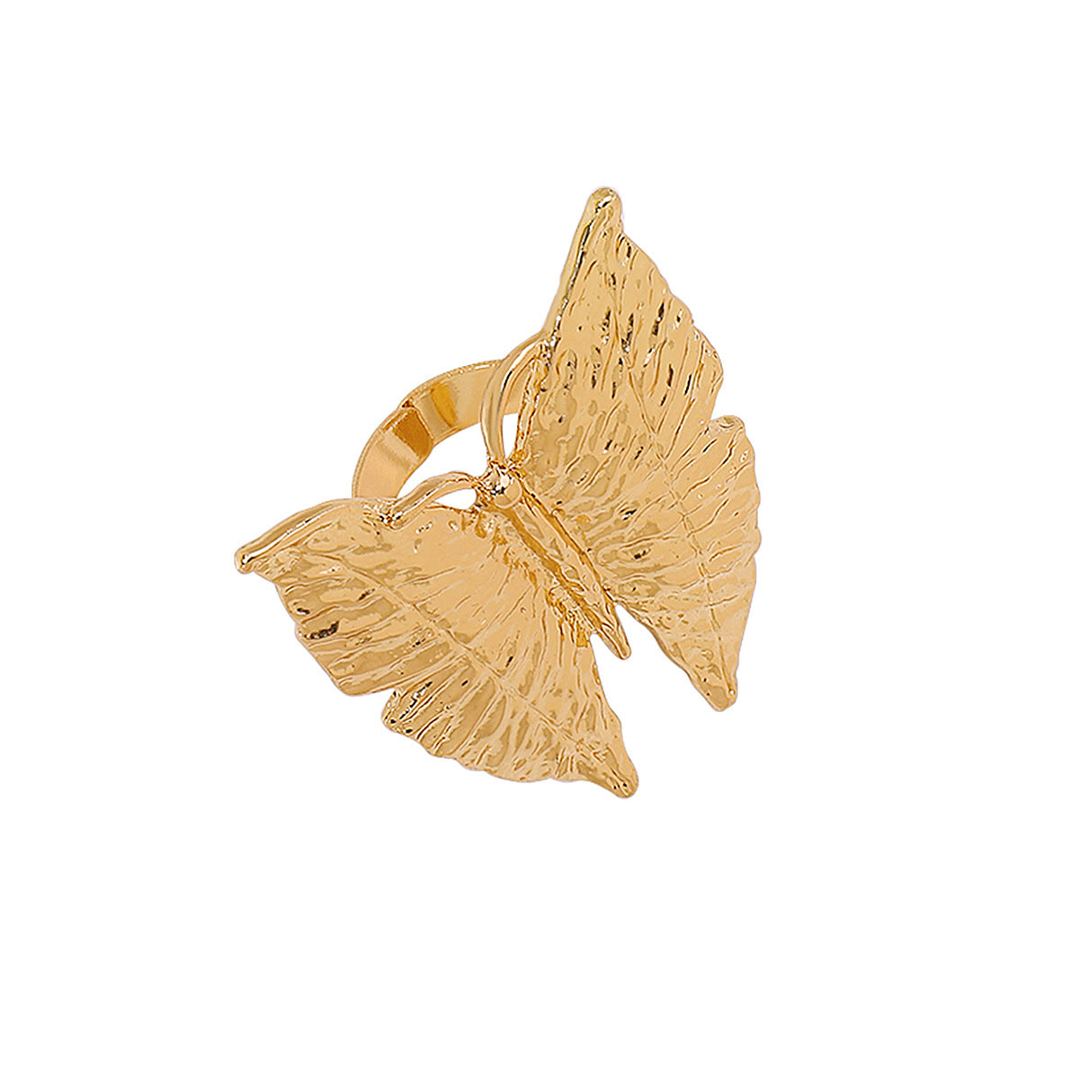 Anello Vintage da Donna a Forma di Farfalla in Lega con Finitura Anticata e Superficie Placcata