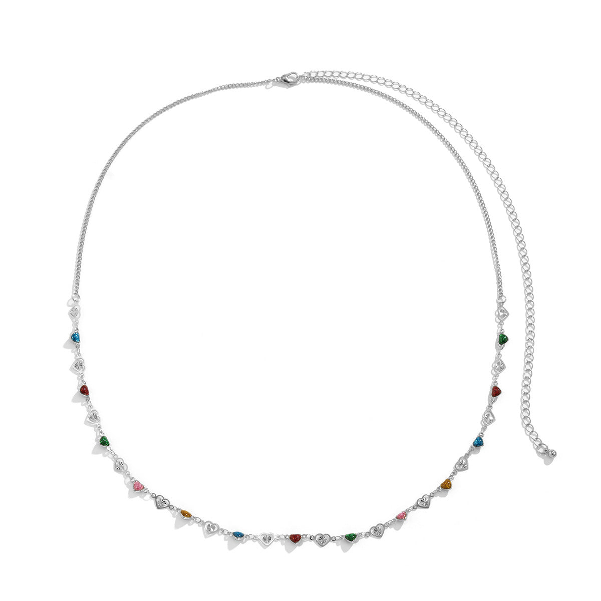 Minimalist Geometric Star Heart Metal Body Chain Waist Belt for Women