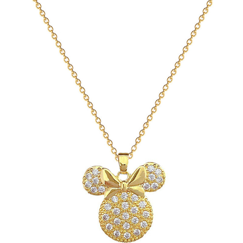 Collana con ciondolo a farfalla in acciaio al titanio di lusso con strass per donna, catena delicata per clavicola con design geometrico