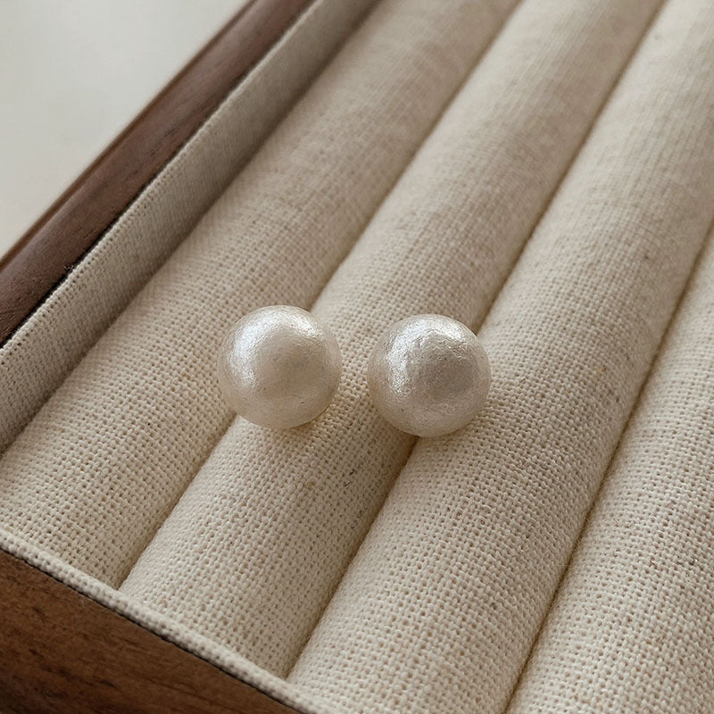 Chic Vintage Pearl Stud Earrings with Floral Bow Leaf Diamond Drop Geometric and Animal Motifs in Steel Posts