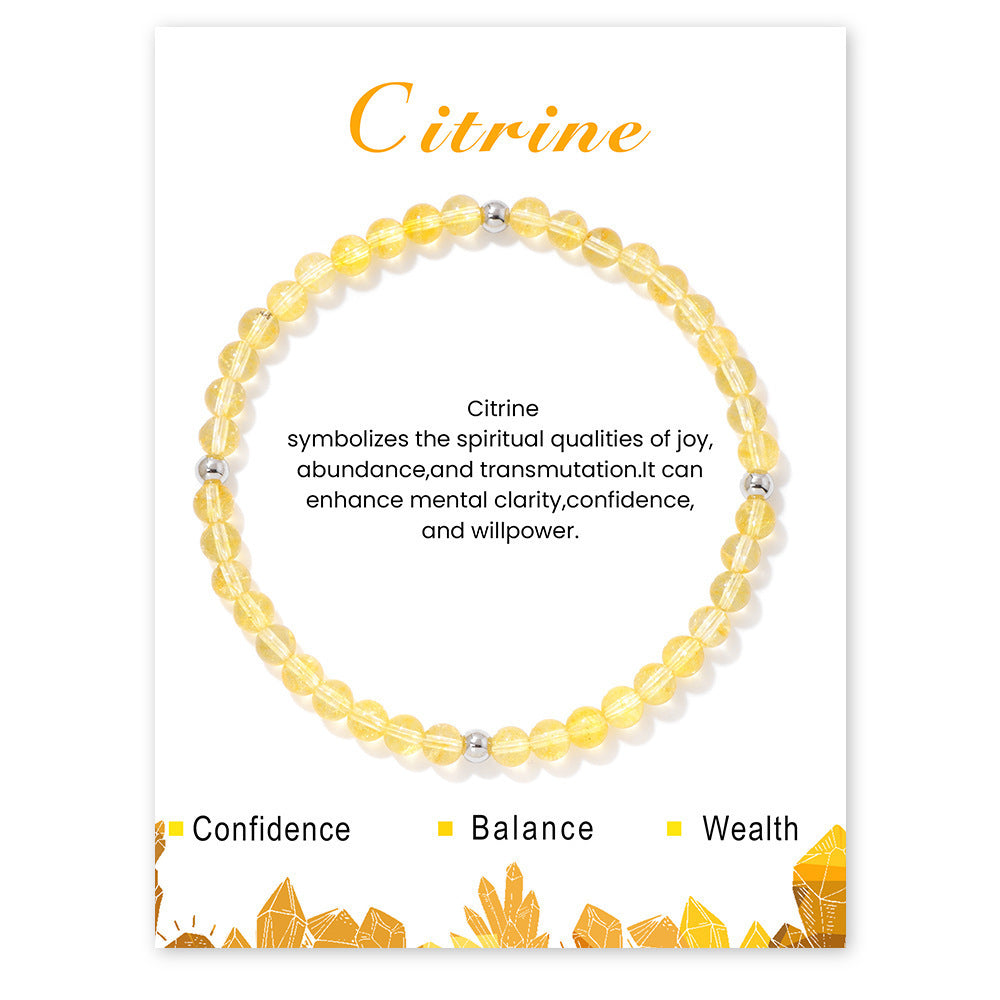 Elegant Sweet Hand-woven Geometric Stone Beaded Bracelet for Women