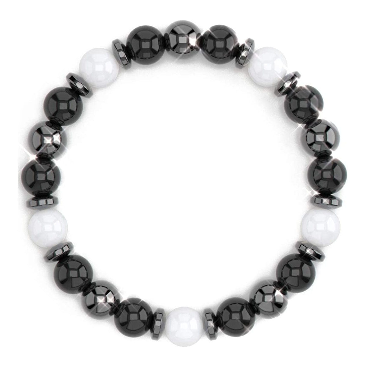 Geometric Floral Cubic Zirconia Elastic Bracelet Unisex