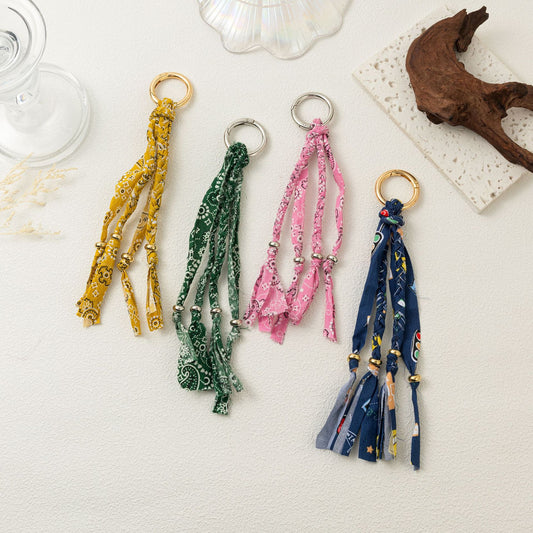 Minimalist Gradient Plated Alloy DIY Charm Bar Keychain