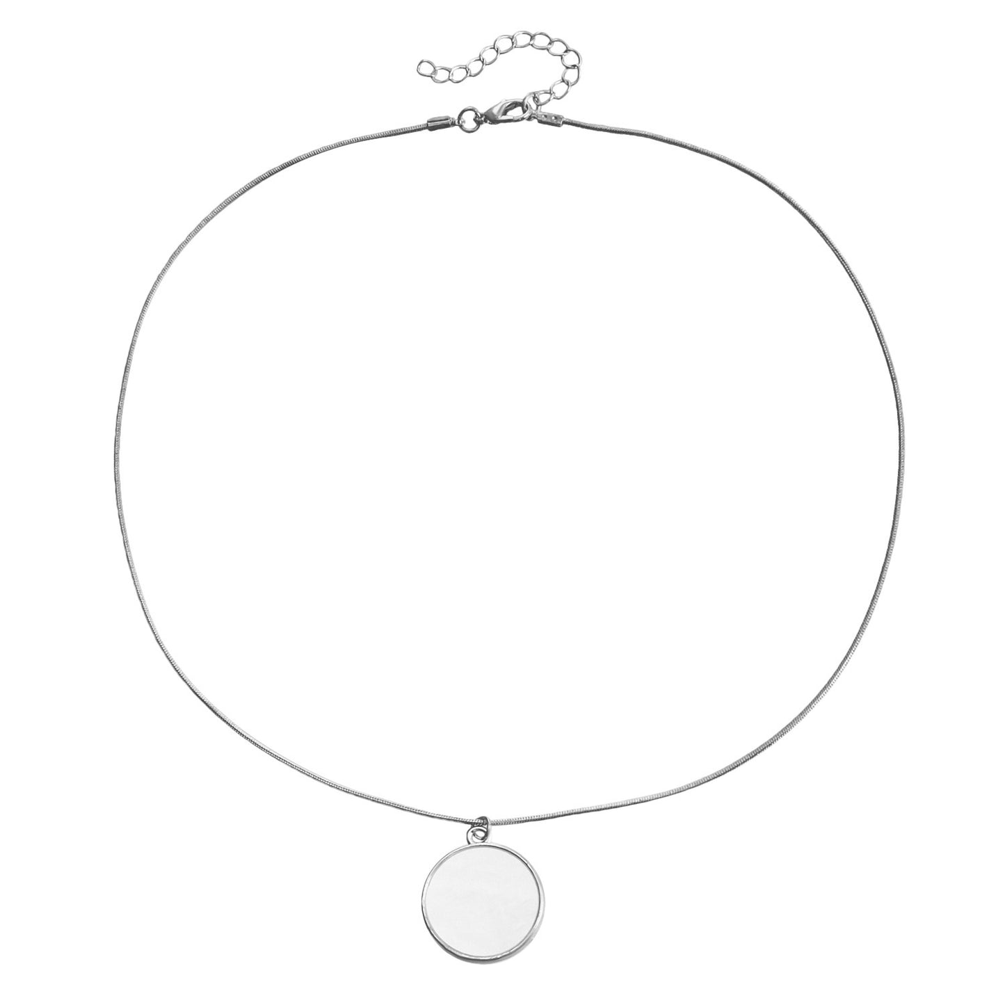 Vintage Geometric Round Pendant Alloy Necklace with Electroplated Finish for Women Layered Clavicle Chain