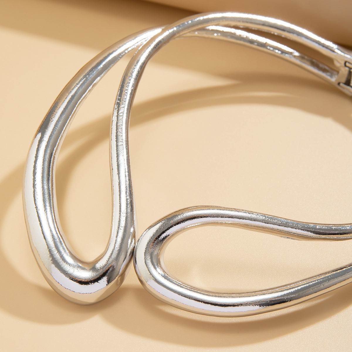 Collana girocollo a doppio strato in lega geometrica minimalista elegante per donna