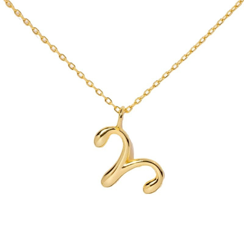 Elegant Stainless Steel PVD Zodiac Charm Bar Necklace