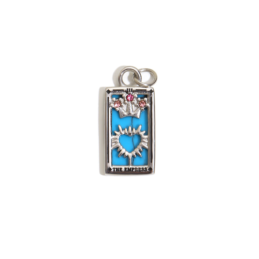 Fashionable Geometric Sun Star Tarot Pendant Necklace in Stainless Steel with 18K Gold Plating