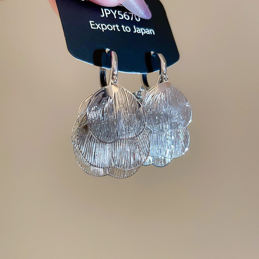 Aretes Geométricos Minimalistas de Cobre con Acabado Chapado para Mujer Pendientes Modernos y Versátiles