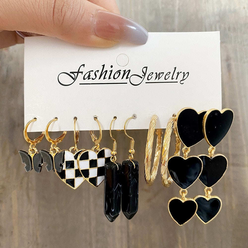 Fashion Geometric Round Gold Plated Zinc Alloy C-Shape Hoop Earrings with 925 Sterling Silver Posts