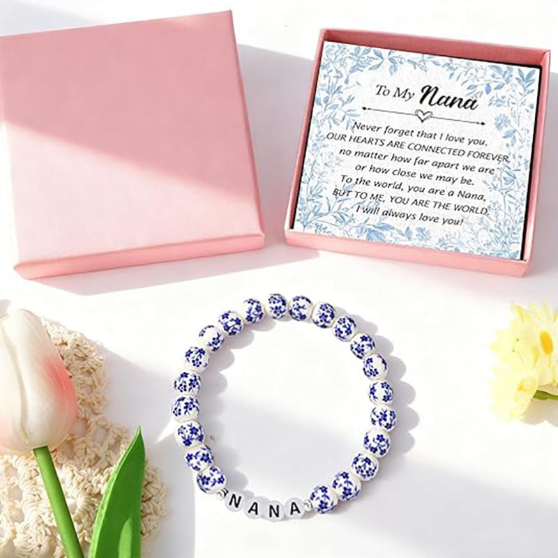 Elegant Ceramic Letter Beaded Bracelet for Women