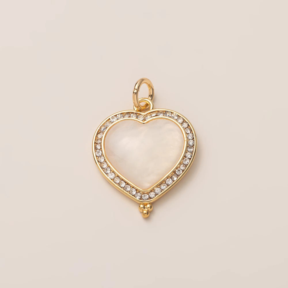 Sweet Gold Plated Titanium Steel Heart Bow Geometric Pendant Necklace for Unisex