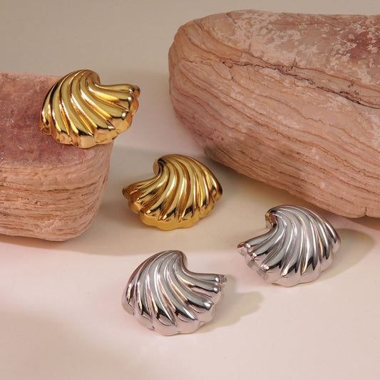 Vintage Geometric Plated Stainless Steel Earrings for Women