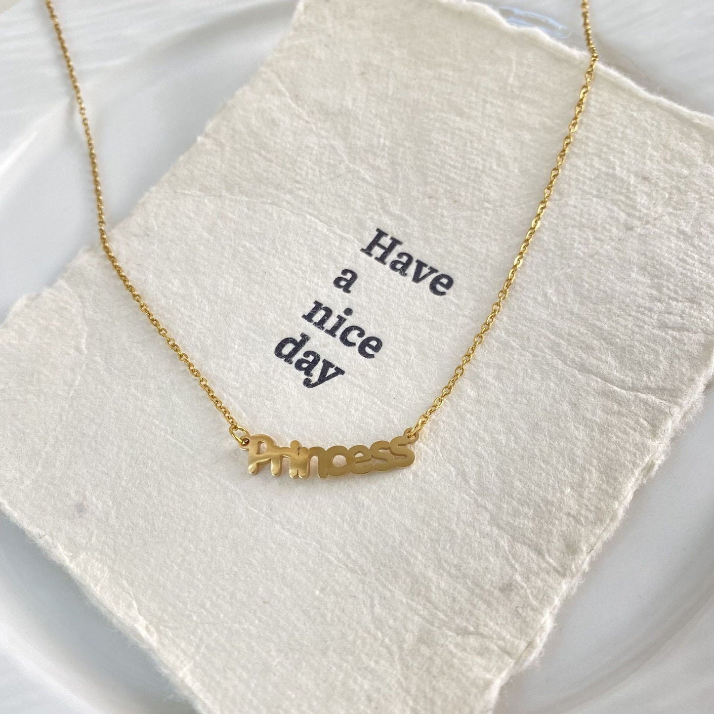 Streetwear Letter Titanium Steel Plated Necklace Bracelet Set for Unisex
